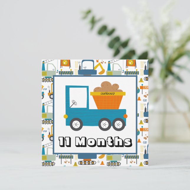 Personlig Namn månadsvis milstolpe Markers Invita Inbjudningar (Stående Fram)