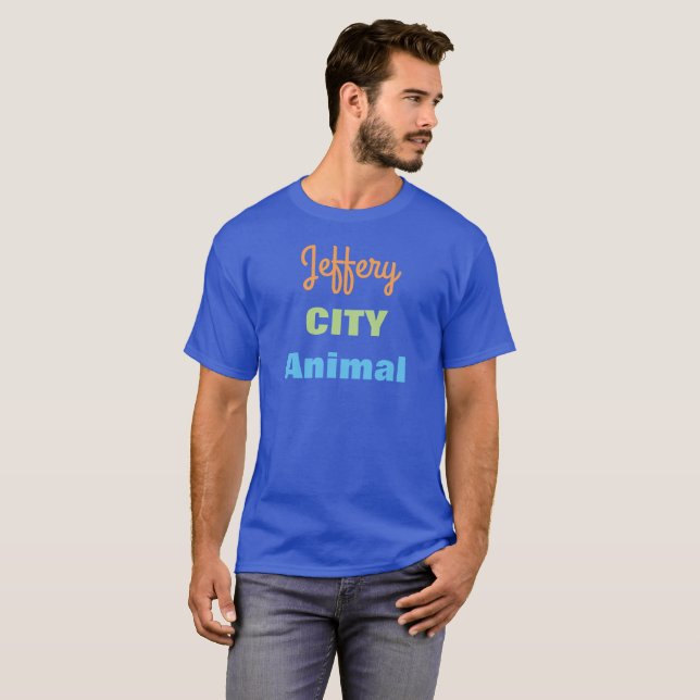Personlig Namn Manar, skjortskjorta, City Animal Tee (Hel framsida)