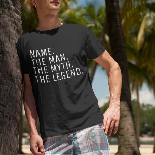 Personlig Namn Mannen Myten Legenden T-Shirt