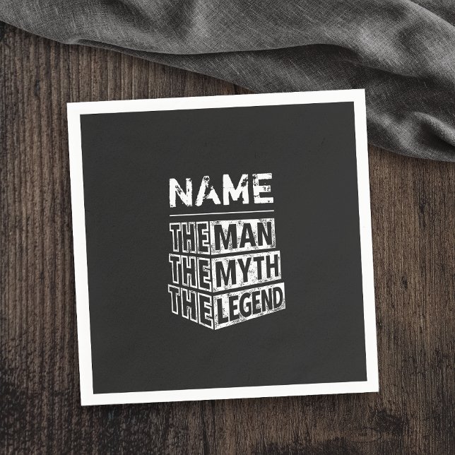 Personlig Namn människan, myten om förklaringen Pappersservett (Personalized Name The Man The Myth The Legend Napkins)