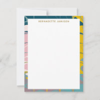 Personlig Namn Marble Gräns Stationery Älskare