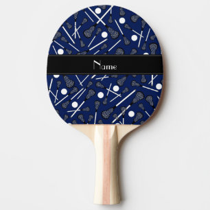 Personlig namn - marinblå lacrosse pingisracket