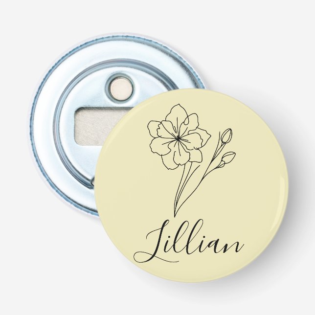 Personlig namn Mart Joquil Birth Flower Flasköppnare (Framsidan)