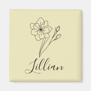 Personlig namn Mart Joquil Birth Flower Magnet