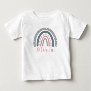 Personlig Namn med Coola Boho Rainbow T Shirt
