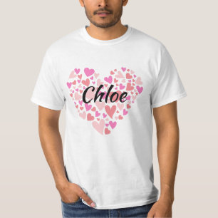 Personlig Namn med hjärtan T Shirt