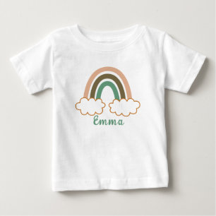 Personlig Namn med Trendig Boho Rainbow T Shirt