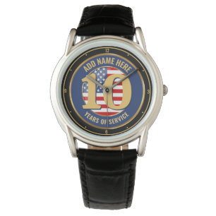 Personlig NAMN militärt eller polisiärt Pension Armbandsur