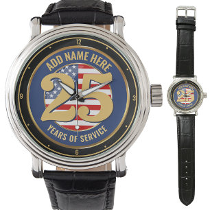 Personlig NAMN militärt eller polisiärt Pension Armbandsur