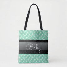Personlig Namn Mint Grönt Polka dots Baby