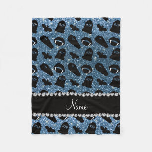 Personlig namn misty Blue glitter vampyr Fleecefilt