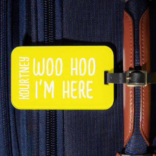 Personlig Namn Modern Bold Funny Luggage Tag Bagagebricka