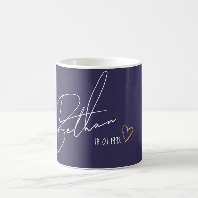 Personlig Namn Modern Gift Kaffemugg (Center)