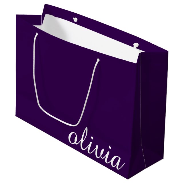 Personlig Namn Modern Minimum Luxury DarkPurple (Framsidan Vinklad)