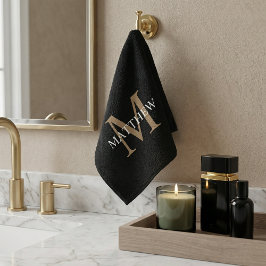 Personlig Namn Monogram Black
