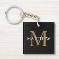 Personlig Namn Monogram Black