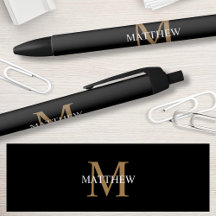 Personlig Namn Monogram Black