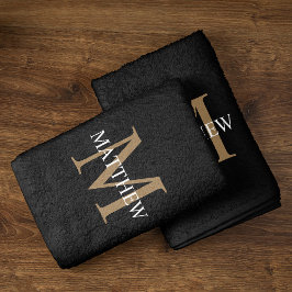 Personlig Namn Monogram Black