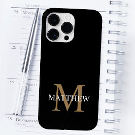 Personlig Namn Monogram Black