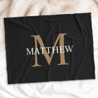 Personlig Namn Monogram Black