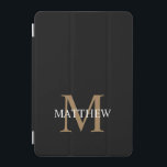 Personlig Namn Monogram Black iPad Mini Skydd<br><div class="desc">Skapa din egen personlig svart,  rund ipad-väska med ditt eget namn och monogram.</div>