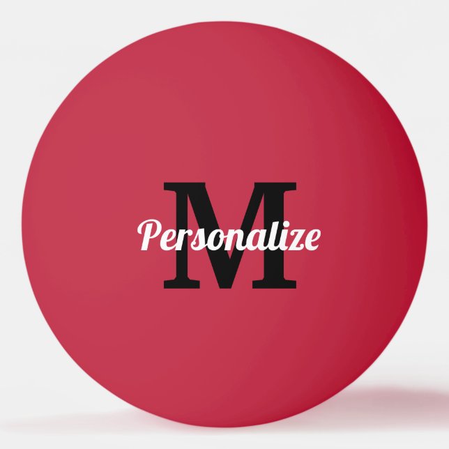 Personlig namn monogram färgad bord tennis pingisboll (Framsidan)
