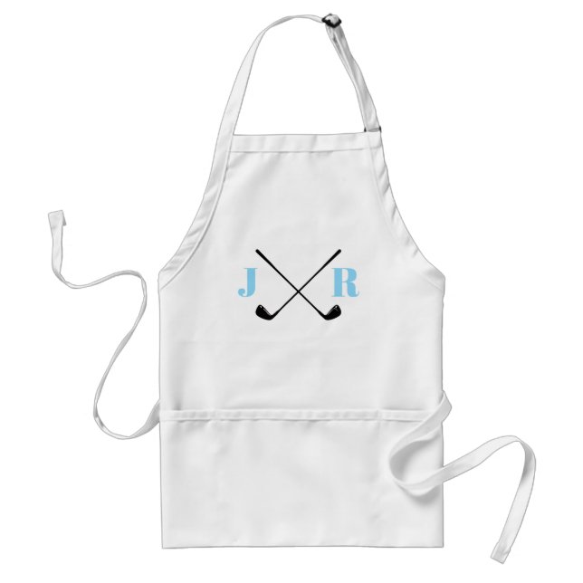 Personlig Namn Monogram Golf-Klubbar Förkläde (Framsidan)