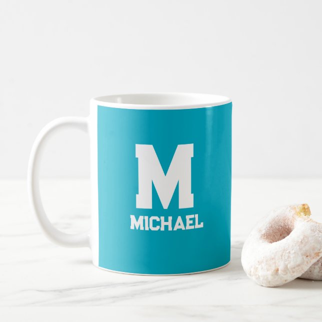 Personlig Namn Monogram Kaffemugg (Med munk)