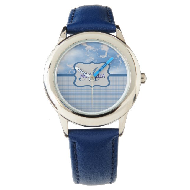 Personlig Namn & Monogram Kids Watch Armbandsur (Framsida)