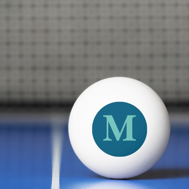 Personlig Namn Monogram Ping Pong Boll (Netto)