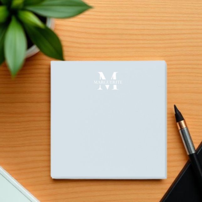 Personlig Namn Monogram Post-it Block (Skapare uppladdad)