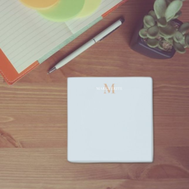 Personlig Namn Monogram Post-it Block (Skapare uppladdad)