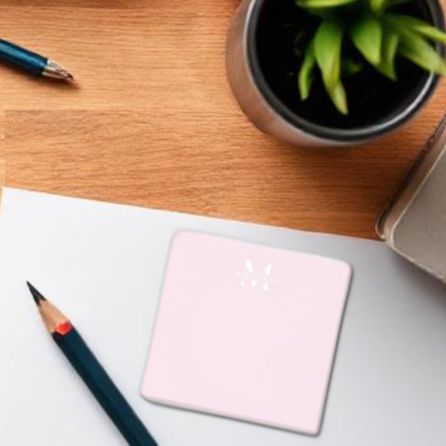 Personlig Namn Monogram Post-it Block (Skapare uppladdad)