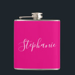 Personlig Namn Monogram Rosa Bachelorette Fickplunta<br><div class="desc">Personlig Namn Monogram Rosa Bachelorette Party Favor Flask. Enkel att anpassa.</div>