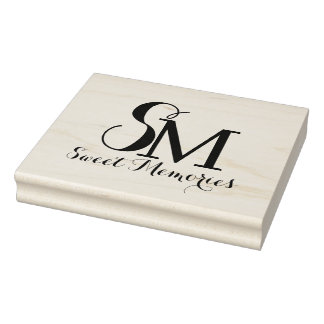 Personlig Namn Monogram | Rubber Frimärke Stämpel