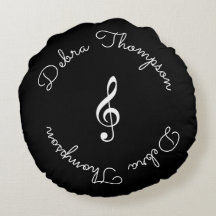 personlig namn monogram - treble clef black