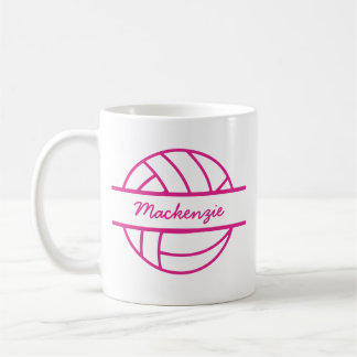 Personlig Namn Monogram Volleyball Kaffemugg