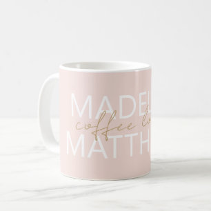 Personlig Namn Monogrammed modern kaffe Älskare Kaffemugg