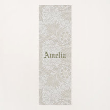 Personlig Namn Morris Foliage Mönster Yoga Mat