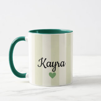 Personlig namn mugg | Sagemörk randig anpassad