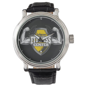 Personlig NAMN Muscle Fitness Trainer Gym Armbandsur