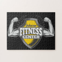 Personlig NAMN Muscle Fitness Trainer Gym Pussel