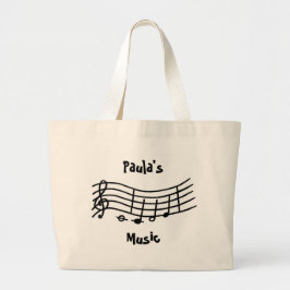 Personlig Namn, musik noter vågigt , väska