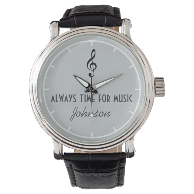personlig namn & musiknot armbandsur (Framsida)