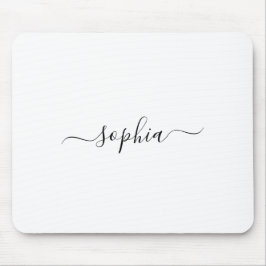 Personlig Namn-musknapp för arbetsytor i Snyggt Musmatta