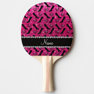 Personlig namn, neon shock rosa, bågar pingisracket