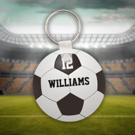 Personlig Namn Nummer Fotboll Nyckelring
