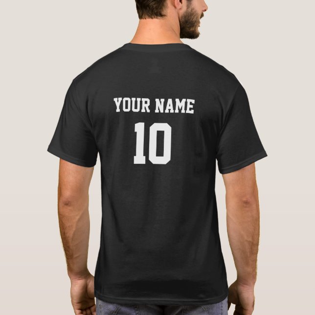 Personlig Namn nummer längst bak T Shirt (Baksida)