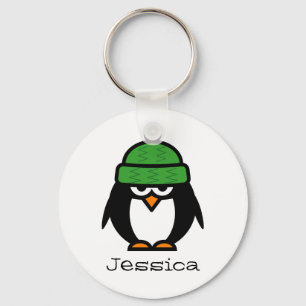 Personlig namn, nyckelkedja för penguin älskare nyckelring