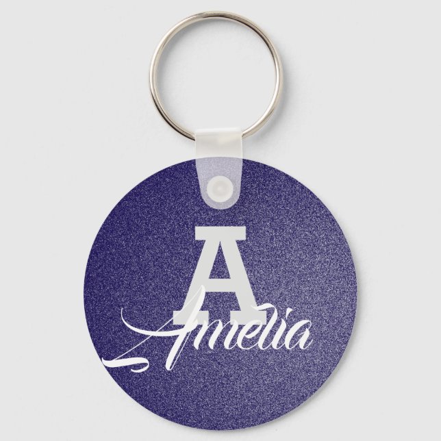 Personlig Namn Nyckelring | Nyckelkedja i monogram (Framsida)